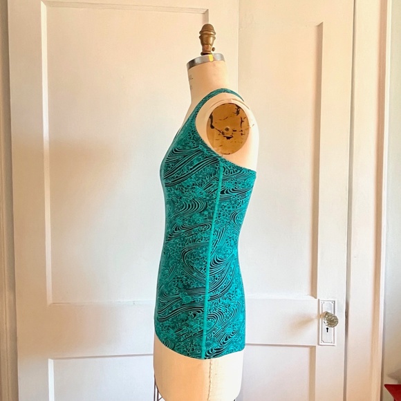 lululemon Emerald Green + Black Racerback Tank - Picture 5 of 8